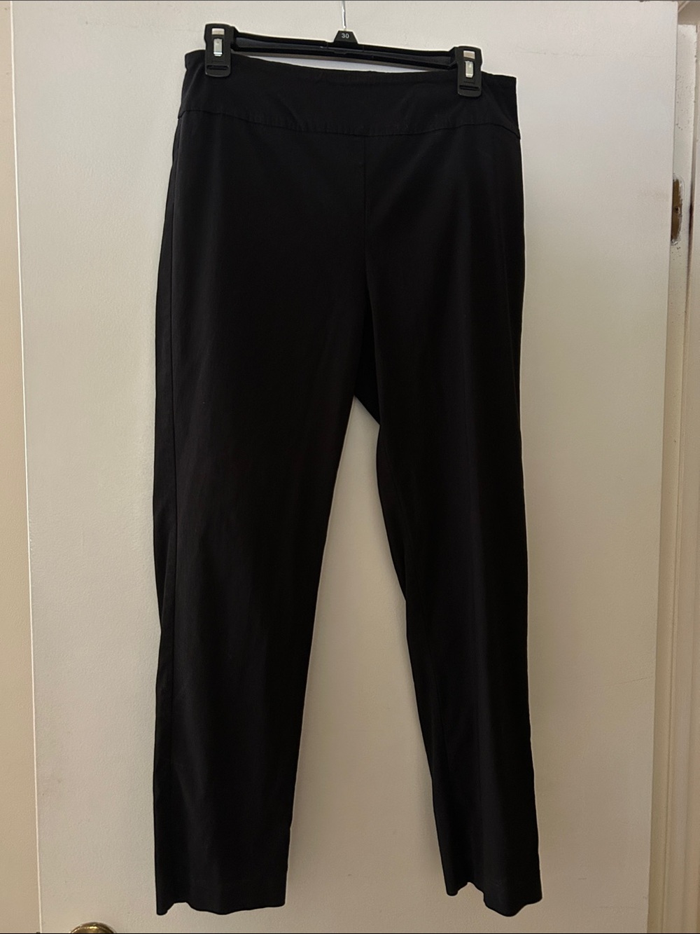 Elliott Lauren Black Straight-Leg Pull-On Pants